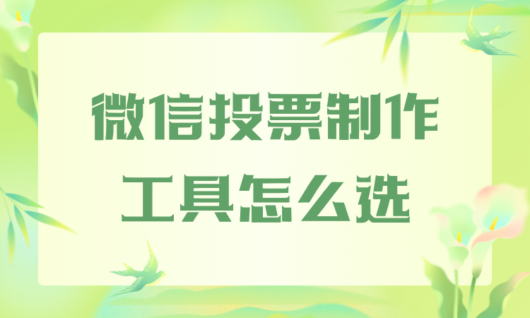 微信投票制作工具太多不会选？看完这份教程再也不迷茫
